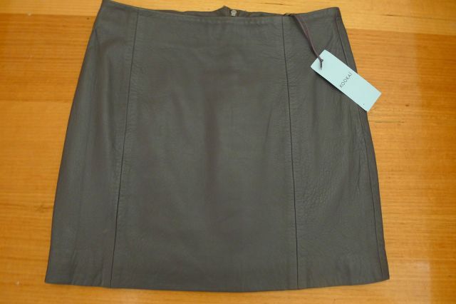 kookai grey Manhattan leather skirt