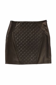 kookai quilted leather mini skirt